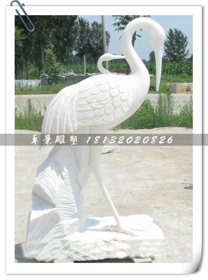 白色天鵝雕塑，石雕天鵝雕塑，漢白玉天鵝