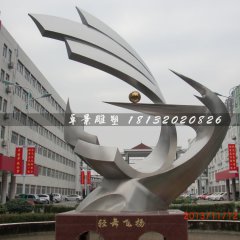 不銹鋼飛舞雕塑，飛翔雕塑，揚(yáng)帆雕塑