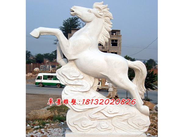石雕馬，漢白玉小馬雕塑，奔馬雕塑