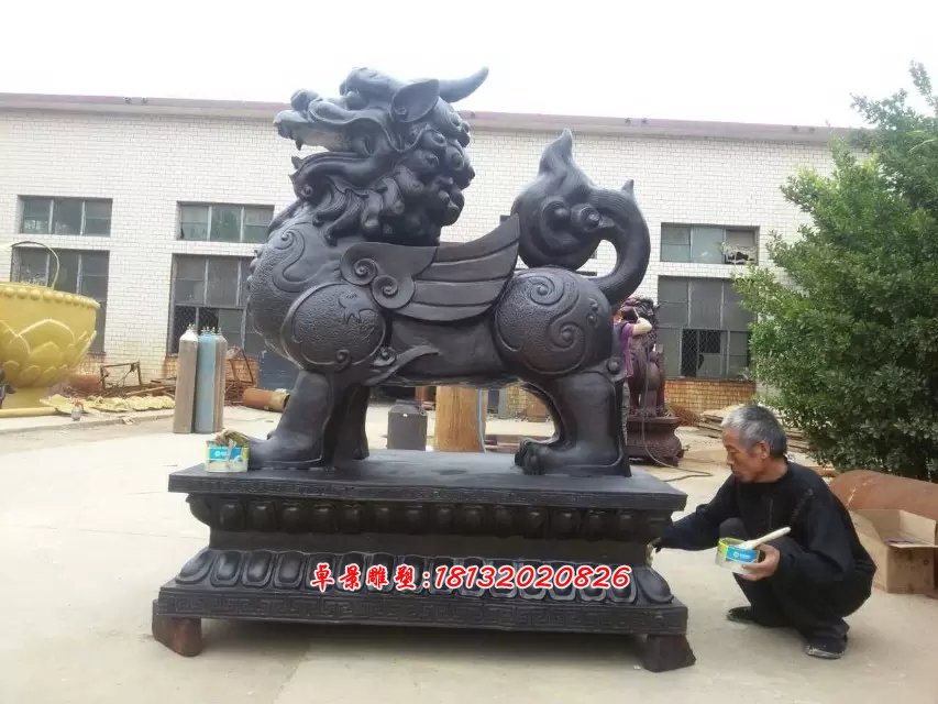 銅麒麟，銅雕麒麟，鑄銅麒麟雕塑