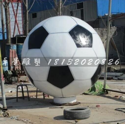 不銹鋼足球，學(xué)校廣場足球雕塑，圓球雕塑