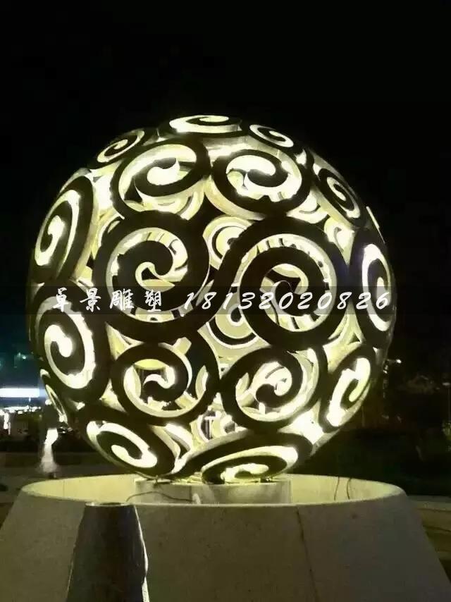 不銹鋼鏤空球雕塑，大型廣場(chǎng)不銹鋼，不銹鋼透光鏤空球雕塑