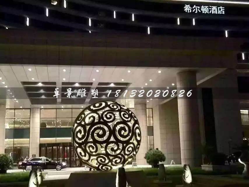 不銹鋼鏤空球雕塑，大型廣場(chǎng)不銹鋼，不銹鋼透光鏤空球雕塑