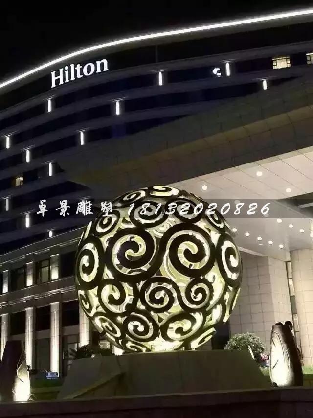 不銹鋼鏤空球雕塑，大型廣場(chǎng)不銹鋼，不銹鋼透光鏤空球雕塑
