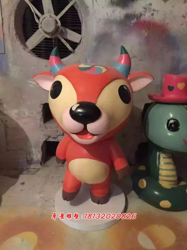 玻璃鋼卡通動(dòng)物雕塑，玻璃鋼小動(dòng)物雕塑