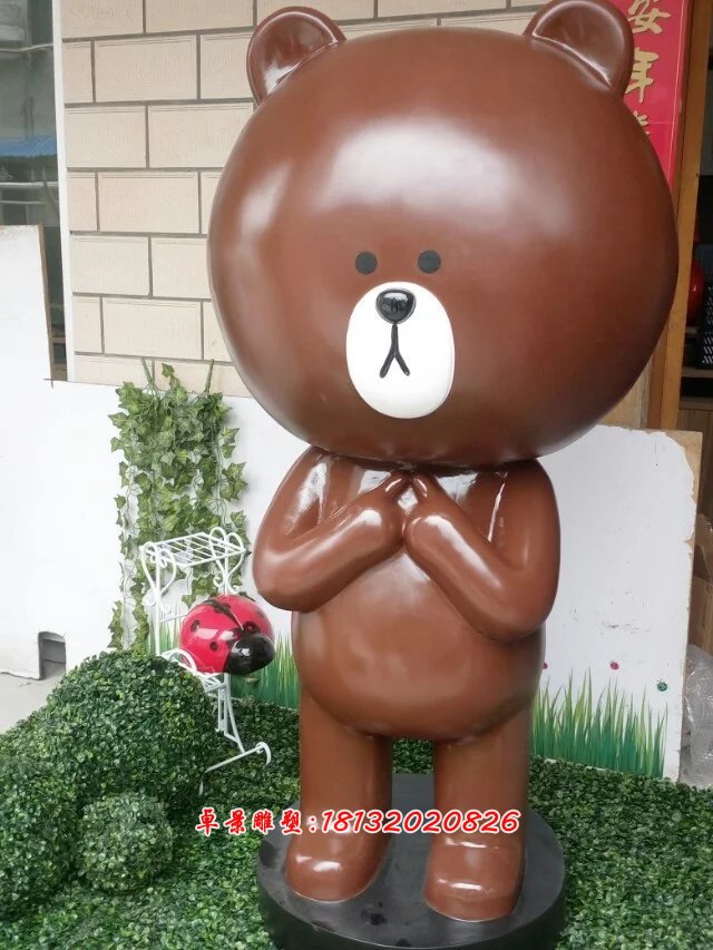 玻璃鋼小熊雕塑，玻璃鋼卡通熊雕塑 (3)