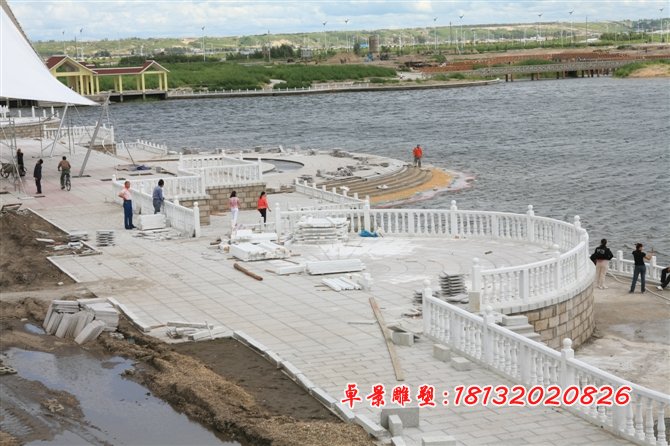 石雕欄桿，漢白玉欄桿雕塑