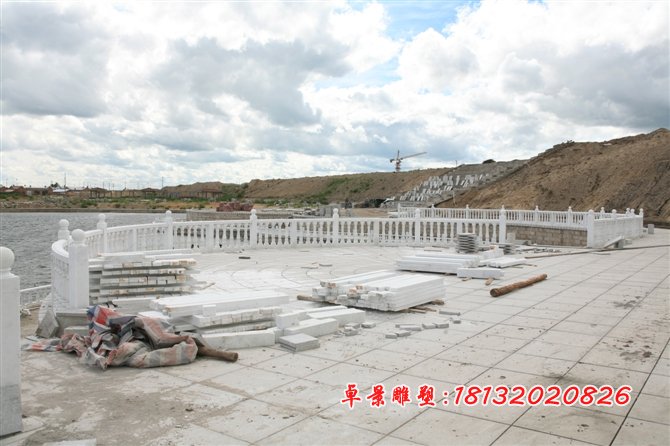 石雕欄桿，漢白玉欄桿雕塑