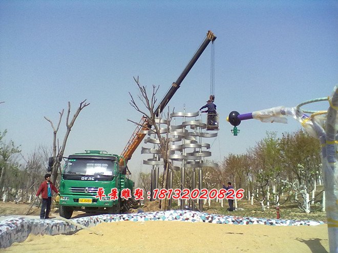 不銹鋼抽象樹雕塑，不銹鋼公園抽象雕塑