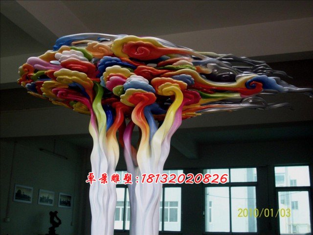 不銹鋼彩色雕塑，彩繪雕塑 (4)