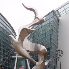 不銹鋼抽象大雁，不銹鋼抽象鴿子雕塑