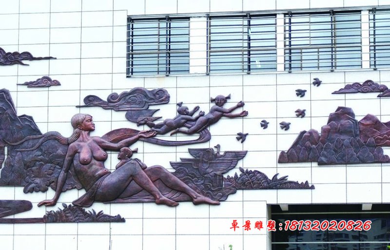 紫銅浮雕，鍛銅浮雕