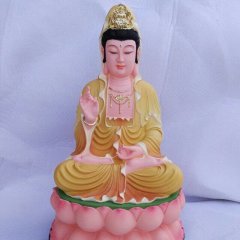 玻璃鋼觀音雕塑，彩繪觀音菩薩