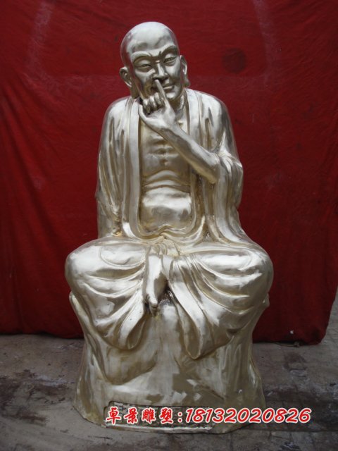 十八羅漢銅雕，鑄銅十八羅漢雕塑 (4)