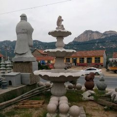 噴泉石雕，三層石噴泉