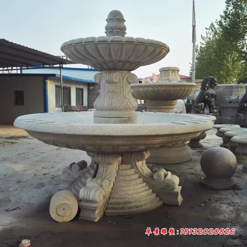 大理石噴泉，兩層石噴泉