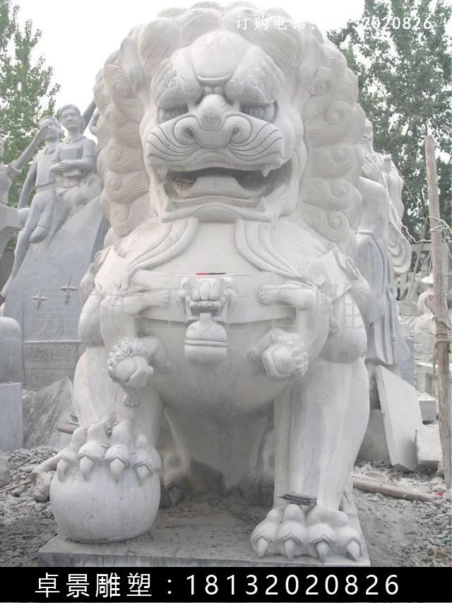 北京獅石雕，漢白玉獅子雕塑