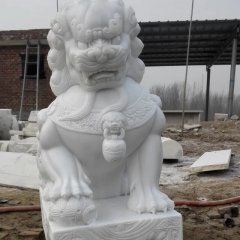 漢白玉獅子雕塑，北京獅漢白玉雕塑