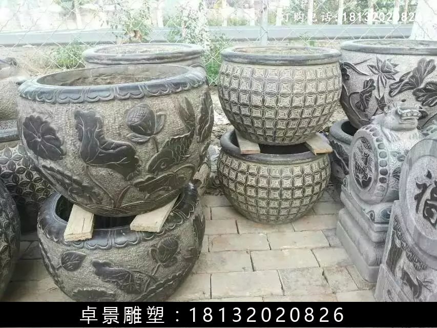 石水缸，仿古石水缸 (2)
