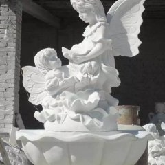 小天使石噴泉，漢白玉小天使噴泉雕塑