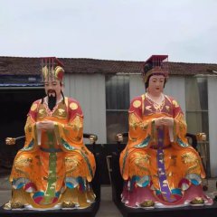 玻璃鋼玉帝王母雕塑，玻璃鋼彩繪神仙雕塑