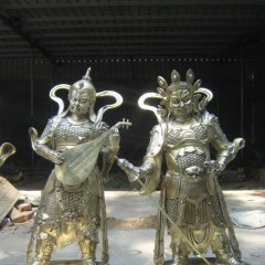 四大天王銅雕，鎏金四大天王銅雕