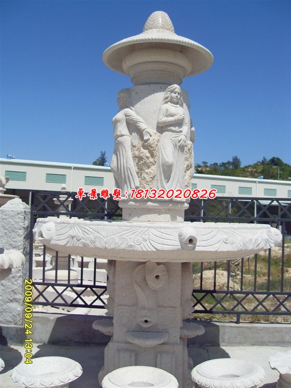 石噴泉，石水池 (2)