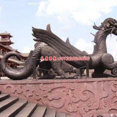 銅龍雕塑，廣場龍銅雕