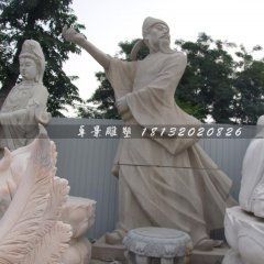 李白石雕，校園名人石雕
