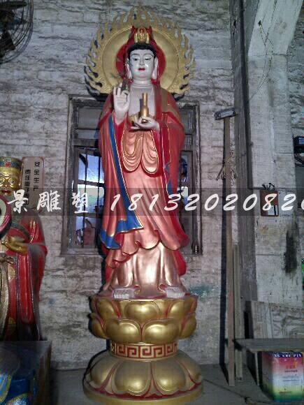 玻璃鋼觀音菩薩雕塑，玻璃鋼彩繪觀音菩薩雕塑 (2)