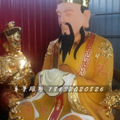 玉帝銅雕，貼金銅玉帝雕塑