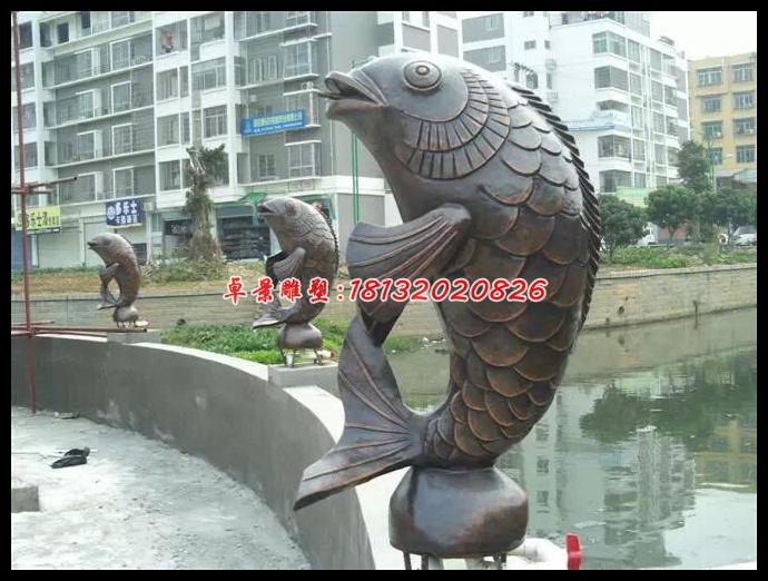 銅魚雕塑，銅魚噴泉雕塑
