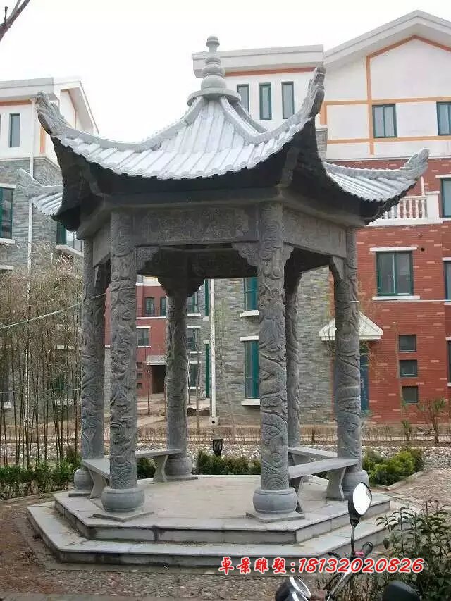 石涼亭，大理石涼亭雕塑 (2)
