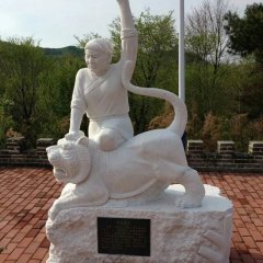 扼虎救父石雕，二十四孝石雕