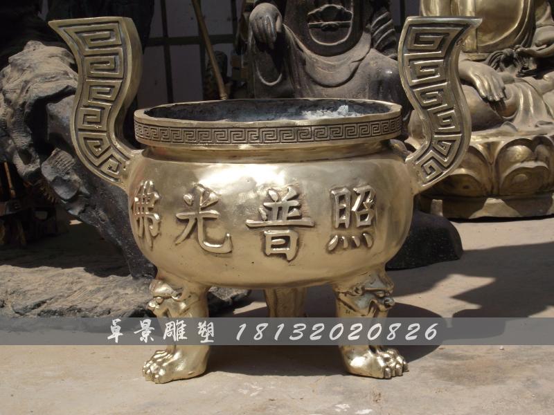 銅香爐，圓鼎香爐，鑄銅香爐 (3)