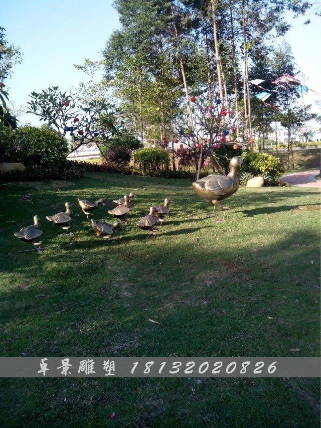 鴨子銅雕，公園動物銅雕，園林景觀銅雕