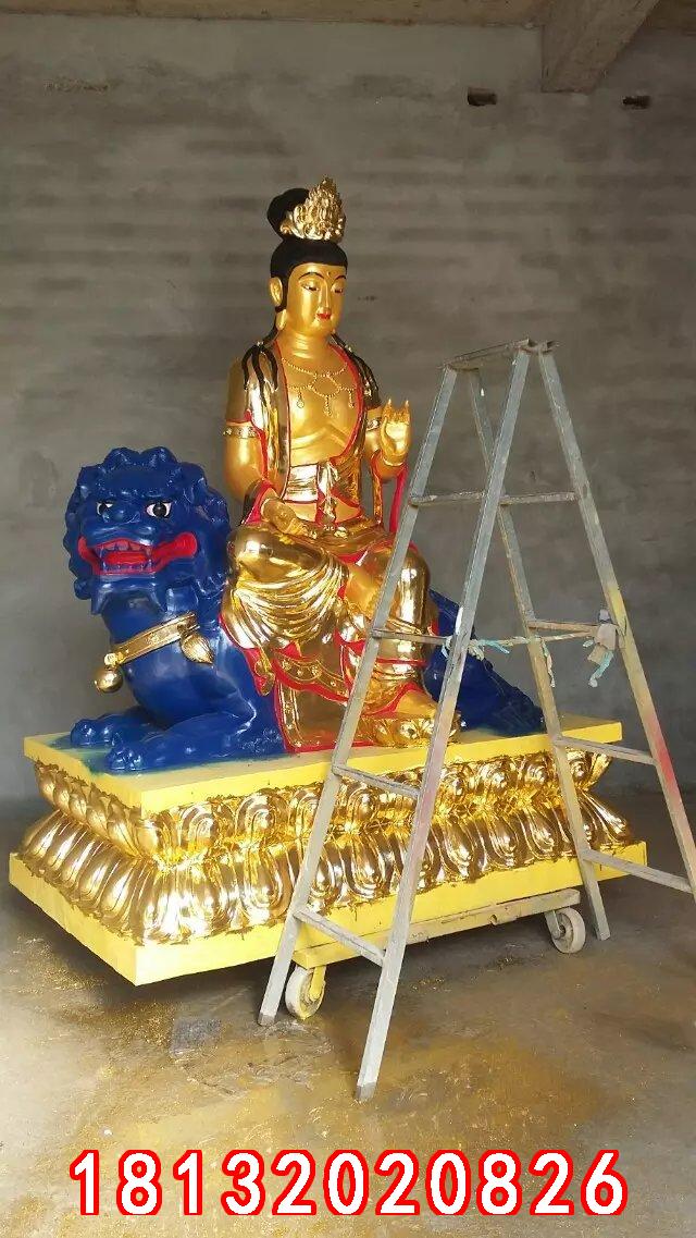 玻璃鋼普賢菩薩雕塑，玻璃鋼彩繪普賢菩薩雕塑