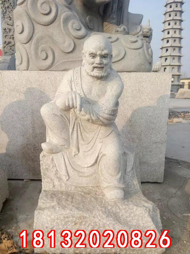 十八羅漢石雕，漢白玉十八羅漢雕塑 (8)