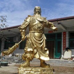 關公銅雕，鑄銅關公雕塑，關二爺銅雕