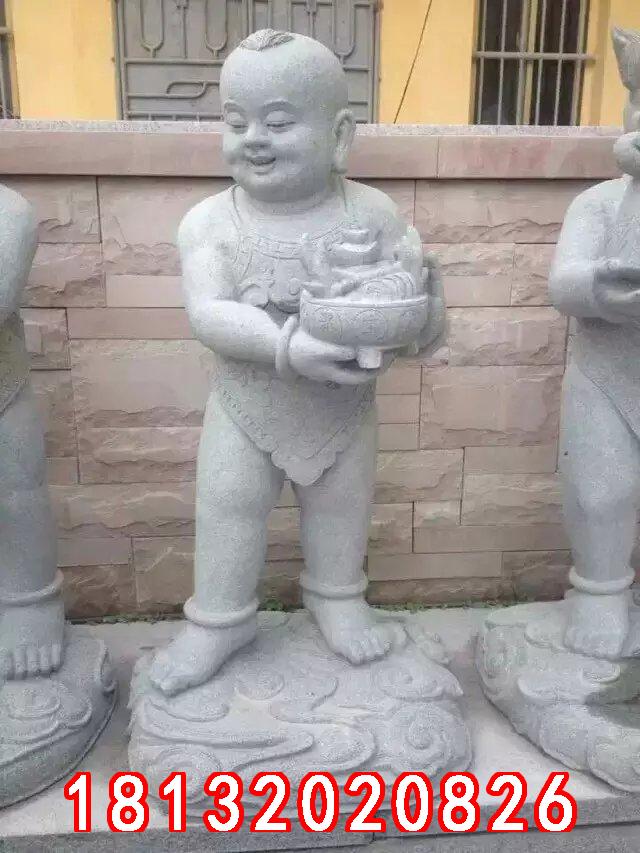 小孩石雕，善財(cái)童子石雕 (2)