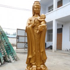 銅雕送子觀音雕塑，銅雕觀音雕塑
