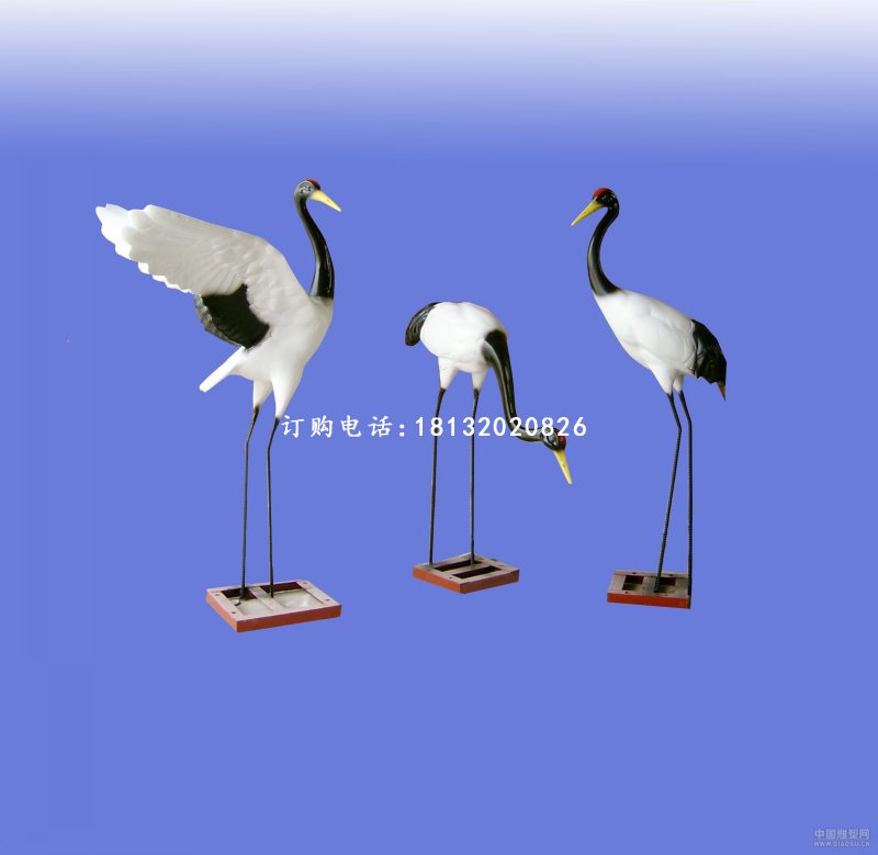 玻璃鋼仙鶴雕塑,玻璃鋼廣場仙鶴雕塑