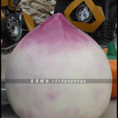 玻璃鋼桃雕塑，玻璃鋼水果雕塑