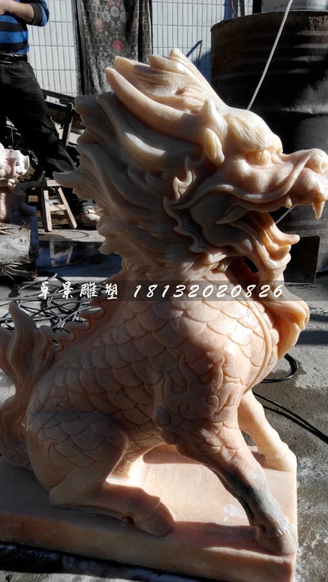 石頭麒麟，石雕麒麟雕塑