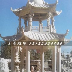 兩層亭子，六角石亭，石雕亭子
