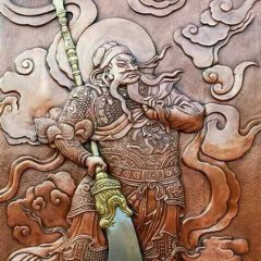 關(guān)公銅浮雕，鑄銅關(guān)公浮雕