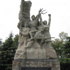 農(nóng)民起義石雕，廣場(chǎng)景觀石雕