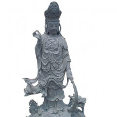 觀音菩薩石雕， 青石觀音菩薩雕塑