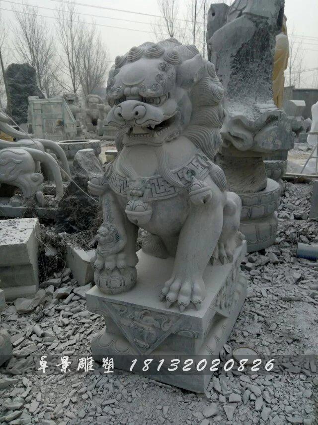 獅子石雕，仿古獅子石雕，門獅石雕 (5)
