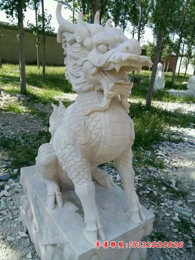 麒麟石雕,精雕麒麟雕塑 (2)